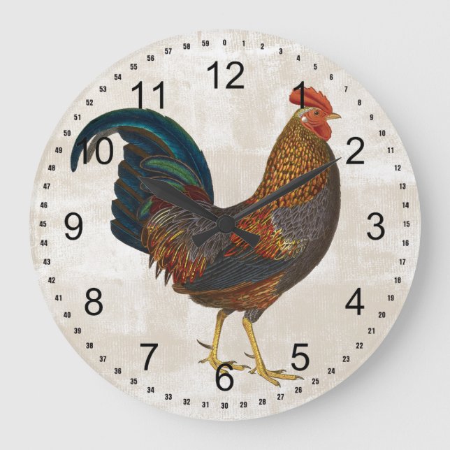 Rooster Large Clock (Front)
