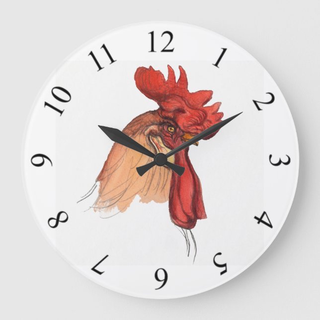Rooster Large Clock (Front)