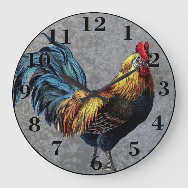 Rooster Large Clock (Front)