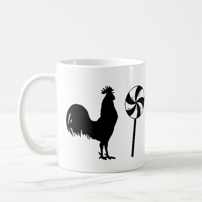 Rooster Lollipop Coffee Mug (Left)
