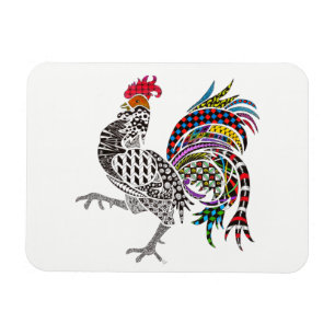 Rooster Magnet 3"x4"