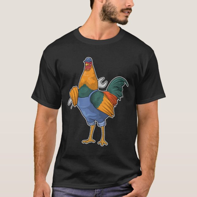 Rooster Mechanic Tool T-Shirt (Front)