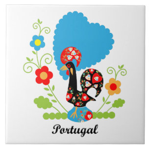 Rooster of Portugal Ceramic Tile