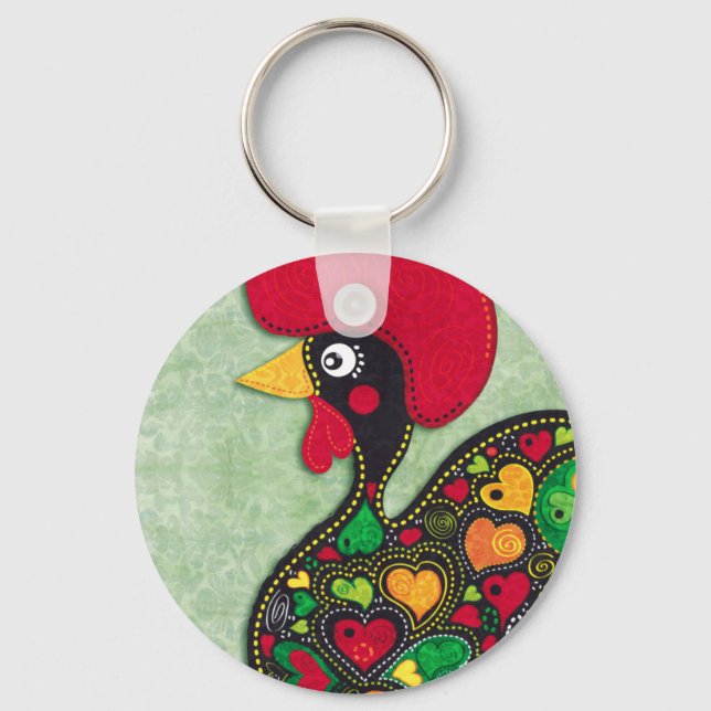 Rooster of Portugal Key Ring (Front)