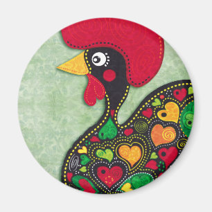 Rooster of Portugal Magnet