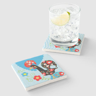 Rooster of Portugal Stone Coaster