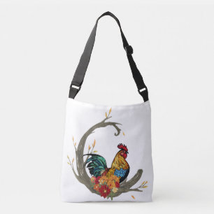 Rooster on Perch Crossbody Bag