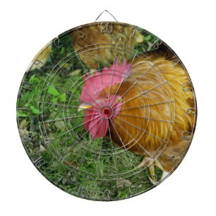 Rooster on the Prowl Dartboard