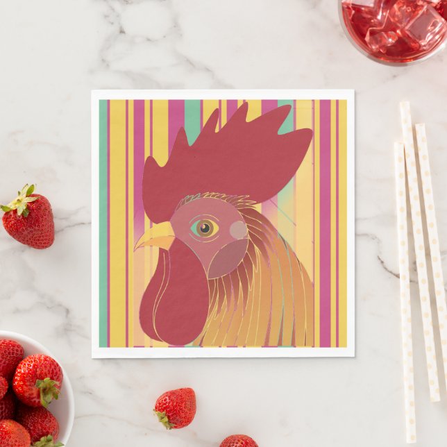 Rooster Paper Napkin (Insitu)