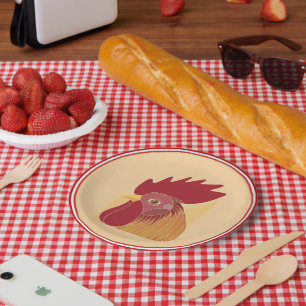 Rooster Paper Plate
