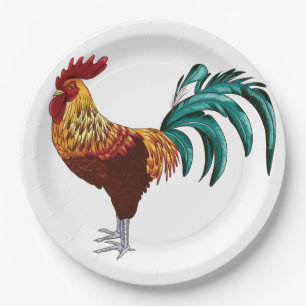 ROOSTER PAPER PLATE