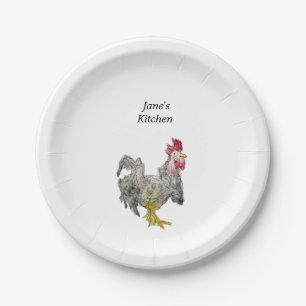 Rooster Paper Plates