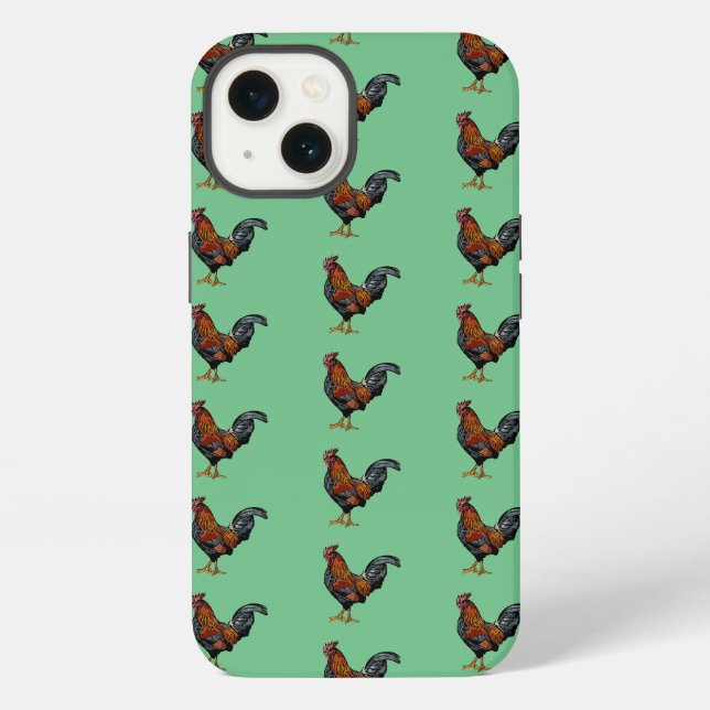 Rooster Pattern - Case-Mate Barely There Apple iPh iPhone Case (Back)