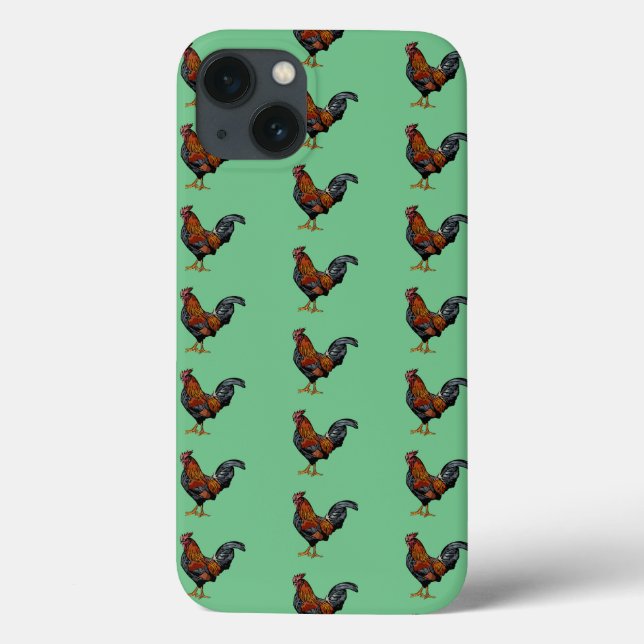 Rooster Pattern - Case-Mate Barely There Apple iPh iPhone Case (Back)