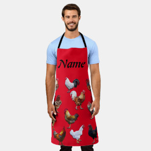 Rooster Personalise Add Name Colour Chicken Apron