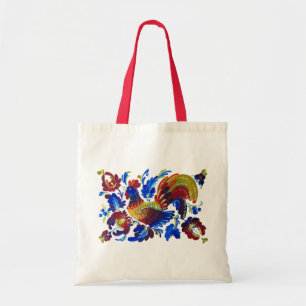 Rooster Petrykivka Ukrainian art Tote Bag