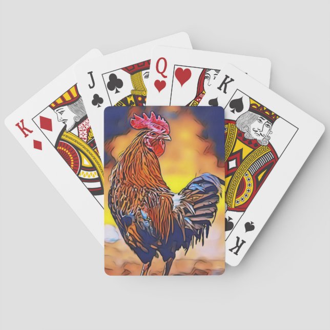 Rooster Playing Cards (Back)