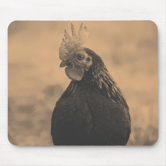 Rooster Portrait Mouse Pad (Front)
