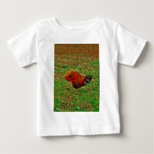 Rooster Preening Baby T-Shirt