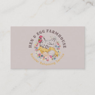 Rooster Rehoming Service Business Card