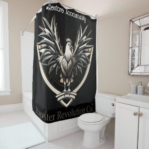Rooster RevolutionWear: Defy the System Shower Curtain