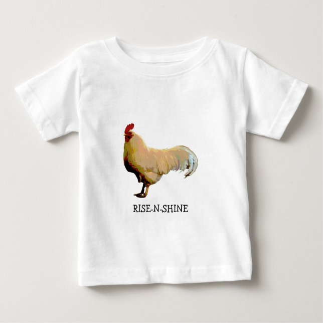 ROOSTER RISE-N-SHINE PHOTO BABY T-SHIRT (Front)