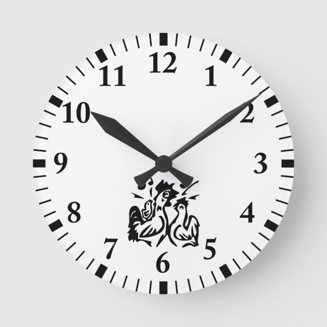 Rooster  round clock (Front)
