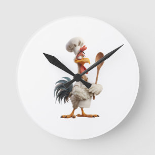 Rooster Round Clock