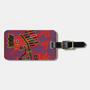 Rooster Scaling a Fish with a Machete Luggage Tag