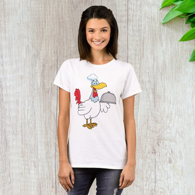 Rooster Serving Food T-Shirt (Creator Uploaded)