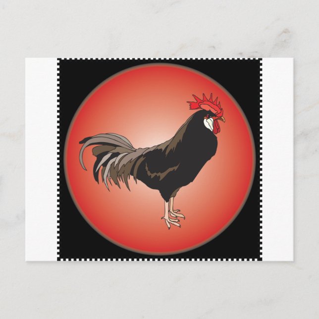 Rooster Showcase Postcard (Front)