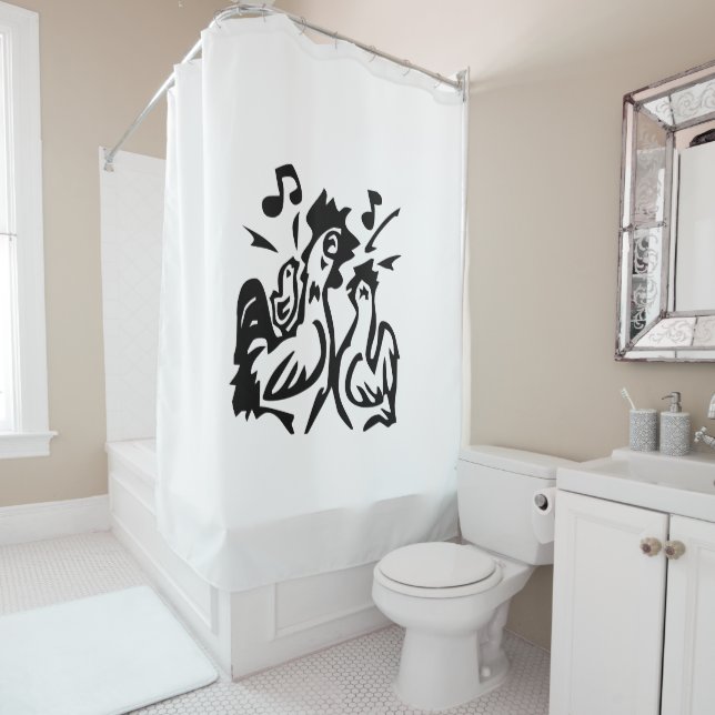Rooster Shower Curtain (In Situ)