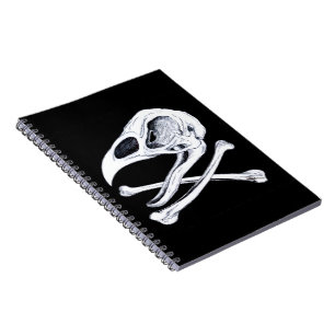 Rooster Skull and Crossbones Notebook