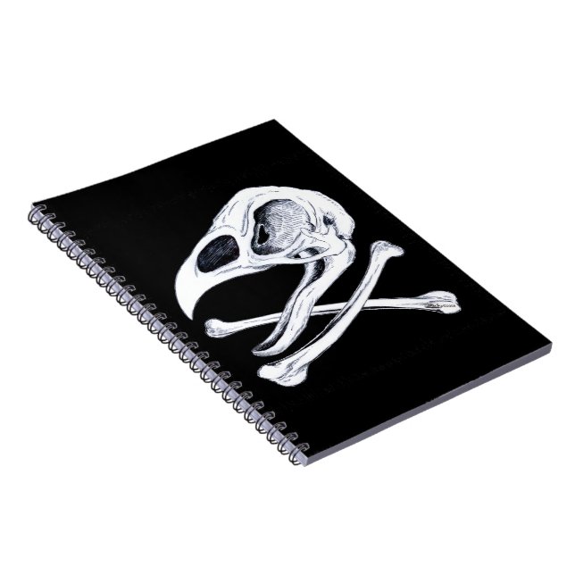 Rooster Skull and Crossbones Notebook (Right Side)