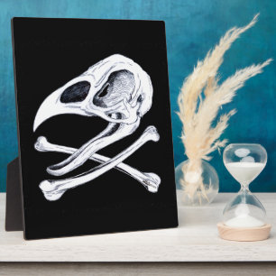 Rooster Skull and Crossbones Plaque
