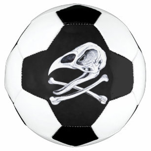 Rooster Skull and Crossbones Soccer Ball
