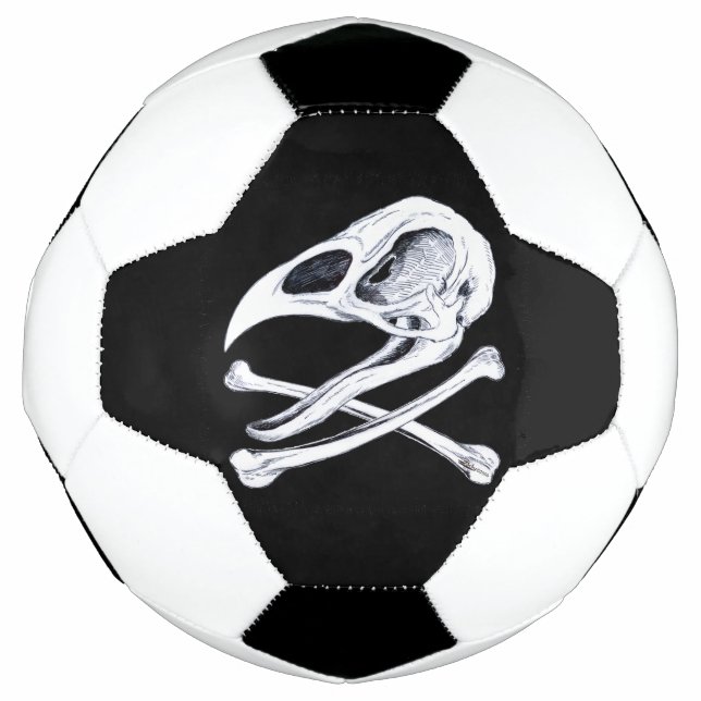 Rooster Skull and Crossbones Soccer Ball (Front)