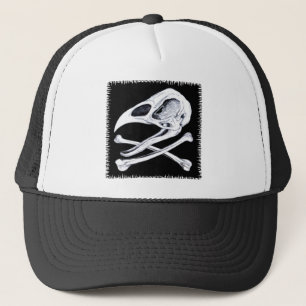 Rooster Skull and Crossbones Trucker Hat