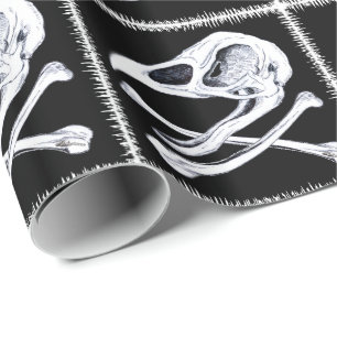 Rooster Skull and Crossbones Wrapping Paper