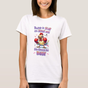 Rooster Slap Idiot Day T-Shirt