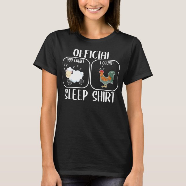rooster sleeping shirt counting sheep (Front)