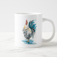 Rooster Splash - Watercolor Portrait