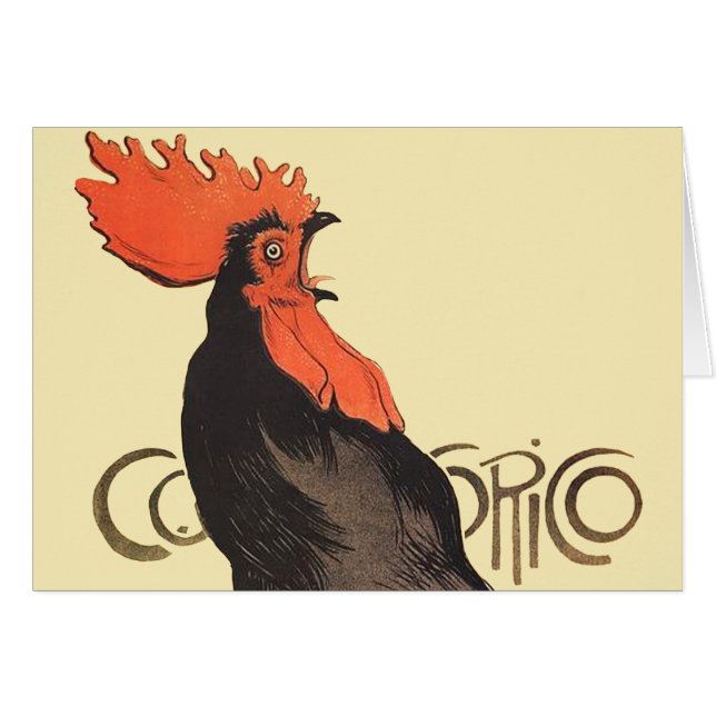 Rooster Steinlen Cocorico French Art (Front Horizontal)