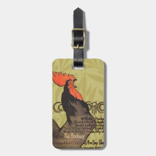 Rooster Steinlen Cocorico French Art Luggage Tag