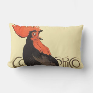 Rooster Steinlen Cocorico French Art Lumbar Cushion