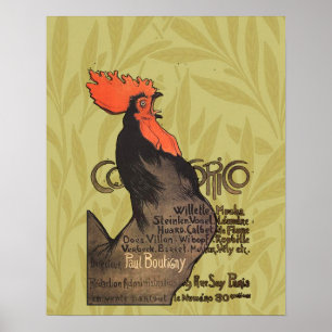 Rooster Steinlen Cocorico French Art Poster