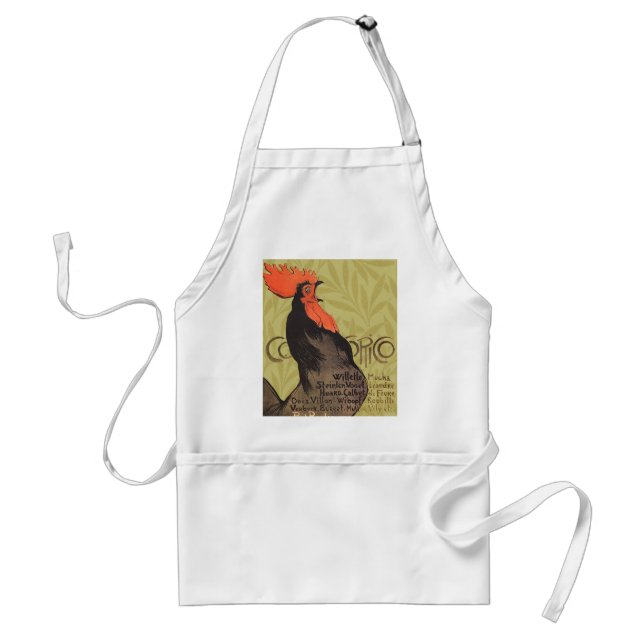 Rooster Steinlen Cocorico French Art Standard Apron (Front)