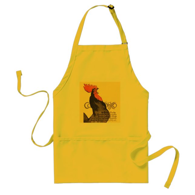 Rooster Steinlen Cocorico French Art Standard Apron (Front)