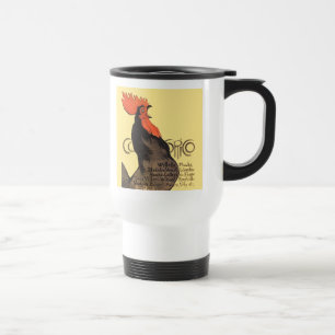 Rooster Steinlen Cocorico French Art Travel Mug