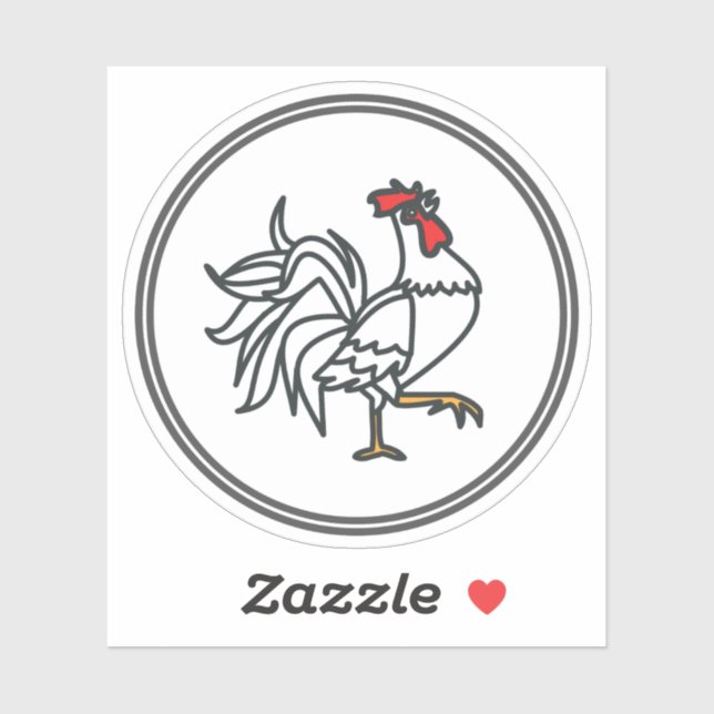 Rooster Sticker | Fish Prawn Crab Game Collection (Sheet)